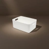 The milky white large-capacity storage basket is suitable for both bedrooms and living rooms details Picture